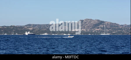 Sardinien Küste in Portisco, Mittelmeer, Italien. Stockfoto