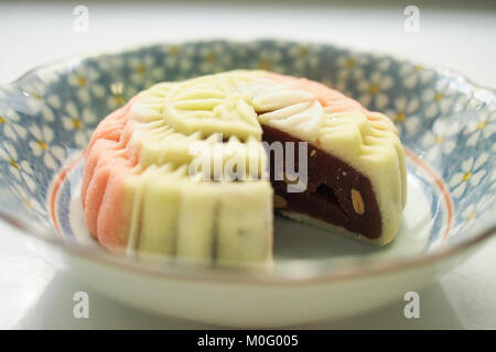 Snowy Haut mooncake während des Chinesischen Mitte gegessen - Herbst Festival Stockfoto