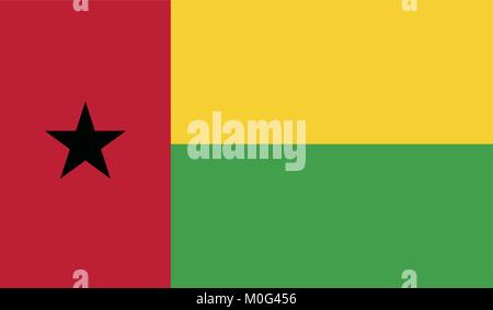 Guinea Bissau Nationalflagge Stock Vektor