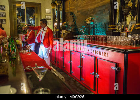 Daiquiris an der berühmten La Floridita in Havanna, Kuba Stockfoto