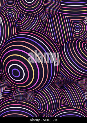 Eine digitale Abbildung der Kugel Kugeln als optische Illusion für Hintergrund oder wallpaper Stockfoto