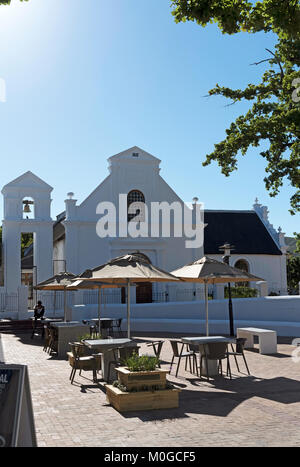 Die braak Stellenbosch Western Cape Südafrika. Dezember 2017. Die Rheinische Mission der Kirche im Zentrum von Stellenbosch Stockfoto