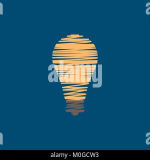Glühlampe Form als Inspiration Konzept. Flat Style. Stock Vektor