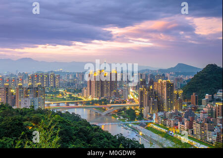 Skyline von Taipei City Stockfoto