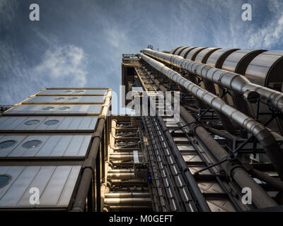 Lloyds Building London - Heimat der Versicherungsträger "Lloyd's aus London, 1986 eröffnet, Architekt Richard Rogers & Partner Stockfoto