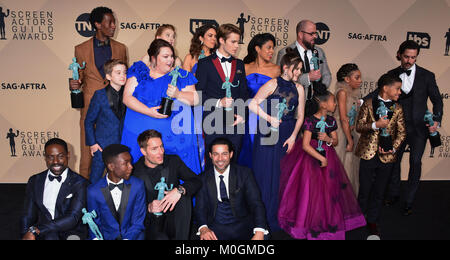 Los Angeles, USA. 21 Jan, 2018. Dies ist uns 262 in der Presse am 24. jährlichen Screen Actors Guild Awards im Shrine Auditorium am 21. Januar 2018 in Los Angeles, Kalifornien Quelle: Tsuni/USA/Alamy leben Nachrichten Stockfoto