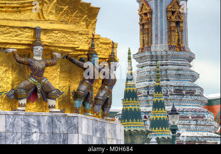 Asien, Thailand, Bangkok, Royal Grand Palace, Wat Phra Kaew Tempel Stockfoto