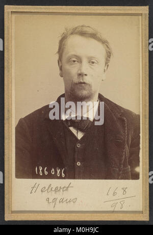 Hébert. Georges Henri. 27 (Oe 29) ans, né à Bayeux (Calvados). Menuisier. Anarchiste. 23-4-92. MET DP 290434 Stockfoto