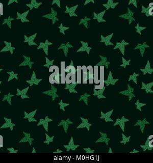 Vektor nahtlose floralen Muster. Hintergrund mit Efeu Elemente. Pflanzen Textur für Design Stock Vektor