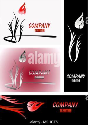 Designelemente für Visitenkarten und Logos. Stock Vektor