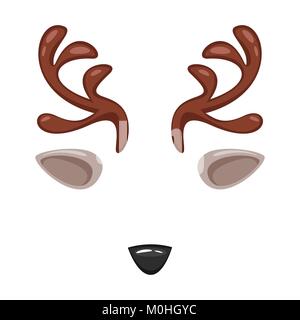 Tier Gesicht oder Karneval Maske Stock Vektor