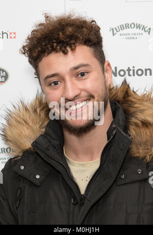 Celebs besuchen Launch Party feiern, Musik, Mode und Lifestyle Magazin "Begriff '78 Thema: Myles Stephenson von Rak-Su Wo: London, Großbritannien Wann: 19 Dec 2017 Credit: Phil Lewis/WENN.com Stockfoto