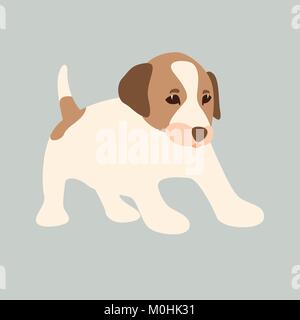 Jack Russell Terrier Welpen Vektor-illustration Flat Style Stock Vektor