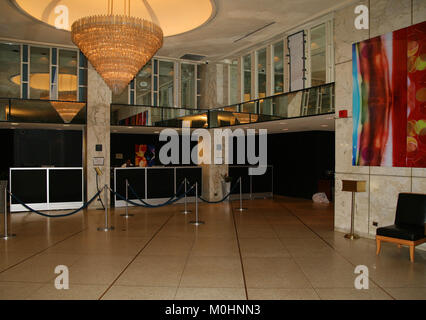 Empfang Eingang Bereich, Milford Plaza Hotel in Midtown Manhattan, New York City, New York State, USA. Stockfoto