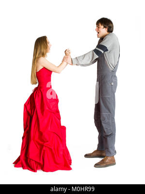 Konzept der mesalliance und ungleiche übereinstimmen. Stockfoto