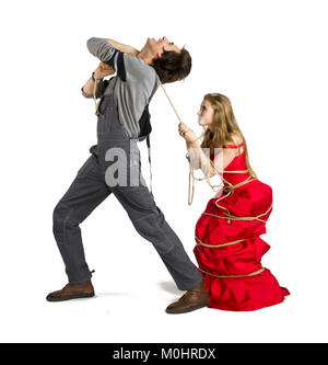 Konzept der mesalliance und ungleiche übereinstimmen. Stockfoto