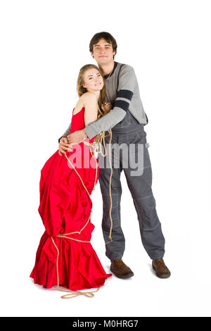 Konzept der mesalliance und ungleiche übereinstimmen. Stockfoto