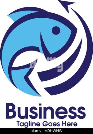 Restaurant und frische Lebensmittel logo, modernes Konzept für frische Meeresfrüchte oder Faust exportieren Stock Vektor