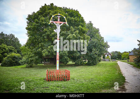 Strážnice, Tschechische Republik. 20. August 2017. Open-air Museum der Süd-östlich Mährischen Dorf (Muzeum vesnice jihovýchodní Moravy), Strážnice, Czec Stockfoto