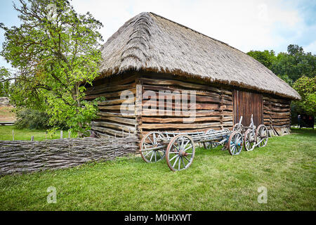 Strážnice, Tschechische Republik. 20. August 2017. Open-air Museum der Süd-östlich Mährischen Dorf (Muzeum vesnice jihovýchodní Moravy), Strážnice, Czec Stockfoto