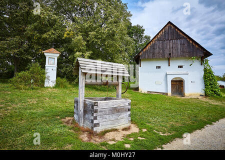 Strážnice, Tschechische Republik. 20. August 2017. Open-air Museum der Süd-östlich Mährischen Dorf (Muzeum vesnice jihovýchodní Moravy), Strážnice, Czec Stockfoto