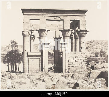 Ile de Fîleh (Philae), Édifice de l'Est - Façade Occidentale - Vue du Punkt E MET DP 138598 Stockfoto