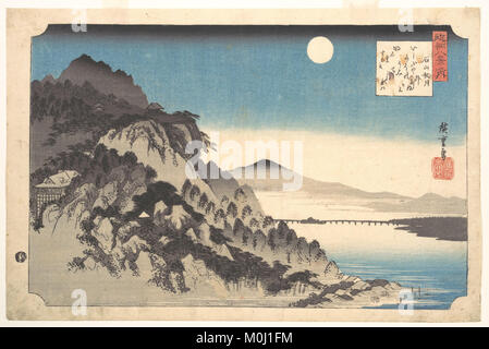 Ishiyama keine Shūgetsu - 近江八景之内 石山秋月 - Herbst Vollmond bei Ishiyama MET DP 122151 Stockfoto