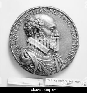 Porträt von Jean-Louis de Nogaret de la Valette (1554–1642), Herzog von Epernon und Oberst der Infanterie in Frankreich. Das Bild spiegelt Hofporträts der Spätrenaissance und die französische Militäraristokratie wider. Stockfoto