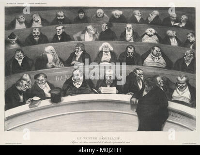 Le ventre législatif - Aspekt des bancs ministériels de la Chambre de improstituée 1834 MET DP 106348 Stockfoto