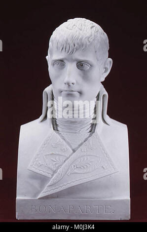 Dieses Porträt zeigt Napoleon Bonaparte als ersten Konsul von Frankreich, veranschaulicht seine frühe Führung vor dem Kaiser und reflektiert neoklassischen künstlerischen Stil. Stockfoto