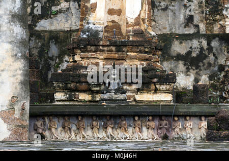 Asien, Thailand, Sukhothai Historical Park, Wat Mahathat Tempel Stockfoto