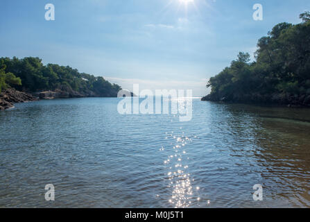 Die Cala Mastella Ibiza, Balearen, Spanien Stockfoto