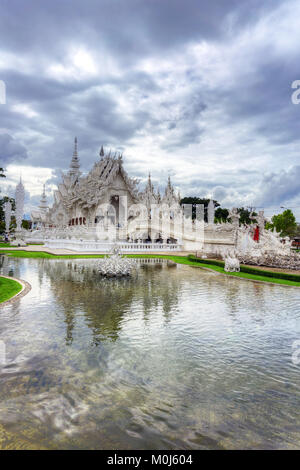 Asien, Thailand, Chiang Rai, Wat Rong Khun Tempel Stockfoto