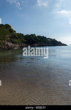 Die Cala Mastella Ibiza, Balearen, Spanien Stockfoto