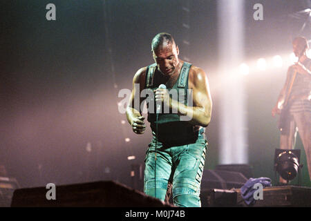 Rammstein bei London Docklands Arena, Millwall, London, England, Vereinigtes Königreich. Stockfoto