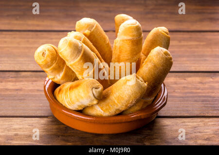 Venezolanische typische Speisen, Käse, Finger, tequeños Stockfoto