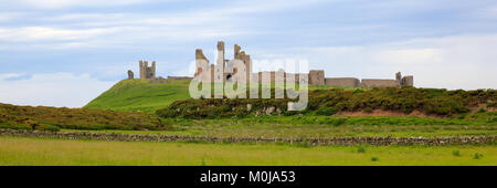 Bamburgh Castle Northumberland North East England UK Panoramaaussicht Stockfoto