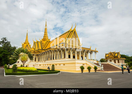 Thronsaal im Königlichen Palast Komplex; Phnom Penh, Kambodscha Stockfoto