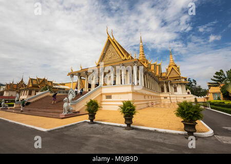 Thronsaal im Königlichen Palast Komplex; Phnom Penh, Kambodscha Stockfoto