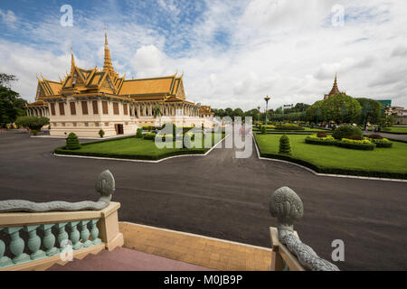 Thronsaal im Königlichen Palast Komplex; Phnom Penh, Kambodscha Stockfoto