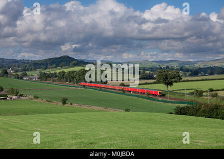 3 Royal Mail Klasse 325 Post Züge Wellheads Pass, Cumbria auf der West Coast Main Line mit dem 1617 Shieldmuir - Warrington Dallam mail Stockfoto