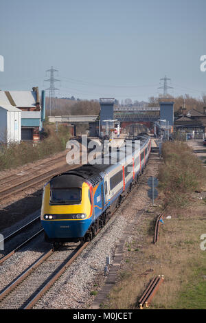 Ein East Midlands Trains high speed Zug Loughborough mit dem 1315 London St Pancras - Nottingham Stockfoto