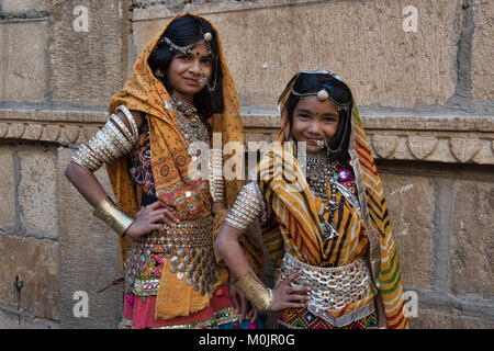 Rajasthani Schönheiten, Jaisalmer, Rajasthan, Indien Stockfoto