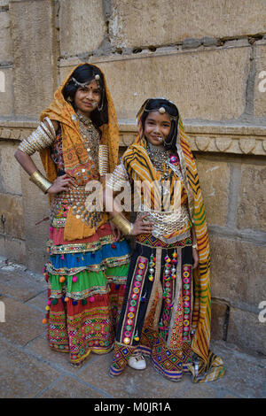 Rajasthani Schönheiten, Jaisalmer, Rajasthan, Indien Stockfoto