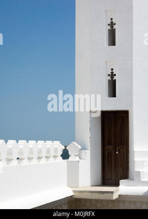 Minarett der Neuen Moschee, Masjid Rawdha, Lamu Island, Kenia Stockfoto