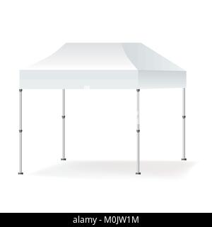Vektor leer Outdoor Zelt Zelt stand Mock up auf weißem Hintergrund. Stock Vektor