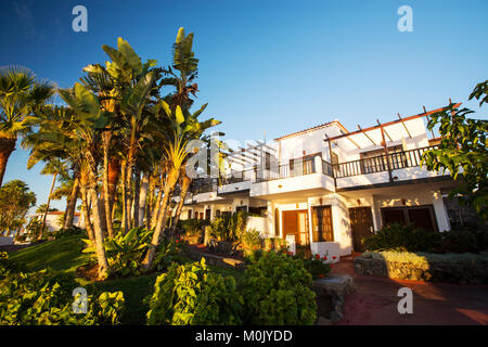 Die Anlage des Hotels Jarden Tecina in Playa Santiago, La Gomera, Kanarische Inseln. Stockfoto