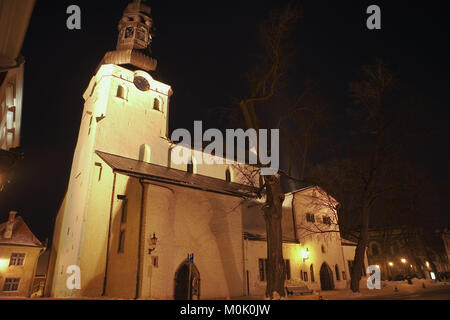 Toomkirik (St Mary's Cathedral) in einer ruhigen, Cold Winter's Night: Domberg, Tallinn, Estland Stockfoto