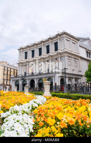 Royal Theater. Plaza de Oriente, Madrid, Spanien. Stockfoto