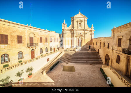 Victoria, Insel Gozo, Malta: Kathedrale Mariä Himmelfahrt in der Cittadella Stockfoto